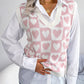Heart V-Neck Sweater Vest