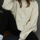 Round Neck Dropped Shoulder Long Sleeve Sweatshirt