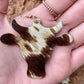 PU Leather Bull Head Earrings