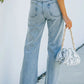 Side Slit Jeans with Pockets