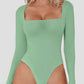 Square Neck Long Sleeve Bodysuit