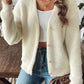 Button Up V-Neck Long Sleeve Cardigan