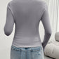 Devine Lace Detail Scoop Neck Long Sleeve T-Shirt