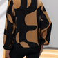 Frill Notched Long Sleeve Blouse