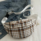 Plaid Wide Strap Crossbody Bag