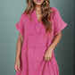 Tiered Notched Short Sleeve Dress