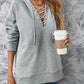 Lace Up Long Sleeve Hoodie