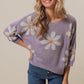 BiBi Floral Pattern Slit Sweater - Brand BiBi