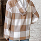 Plaid Dropped Shoulder Long Sleeve Hoodie