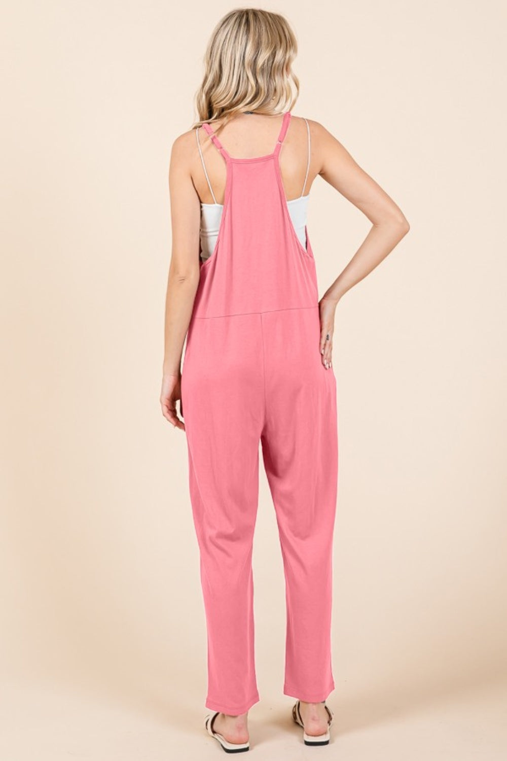 Culture Code Full Size Sleeveless Jumpsuit with Pockets *