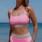 SoChic Scoop Neck Spaghetti Strap Bikini Set