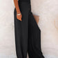Full Size Decorative Button High Waist Pants