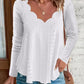 Eyelet Long Sleeve Blouse