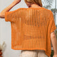 BiBi Hollowed Out Short Sleeve Knit Cover Up - Brand BiBi