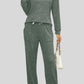 Ribbed Long Sleeve Top and Pocketed Pants Set