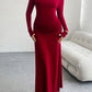 Ruched Long Sleeve Maxi Dress