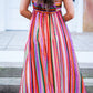 Striped Square Neck Cami Maxi Dress