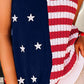 US Flag Theme V-Neck Knit Multicolor Cami