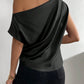 Ruched Single Shoulder Blouse