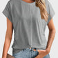 Ruched Round Neck Short Sleeve T-Shirt