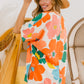 BiBi Floral V Neck Slit Side T-Shirt - Brand BiBi