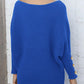 Full Size Boat Neck Long Sleeve Sweater