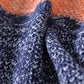 Color Block Round Neck Long Sleeve Sweater