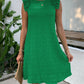 Ruffled Round Neck Sleeveless Mini Dress