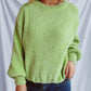 Round Neck Dropped Shoulder Long Sleeve Sweater