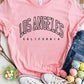 LOS ANGELES CALIFORNIA Round Neck T-Shirt