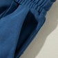 Drawstring Elastic Waist Straight Leg Pants