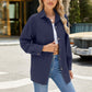 Full Size Collared Neck Long Sleeve Shirt