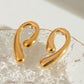 18K Gold-Plated Stainless Steel Geometric Shape Earrings