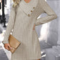 V-Neck Long Sleeve Knit Dress
