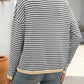 Mandy Striped Round Neck Long Sleeve Sweater
