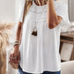 Devine Lace Detail Round Neck Short Sleeve Blouse