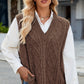 Cable Knit V-Neck Sweater Vest