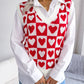 Heart V-Neck Sweater Vest