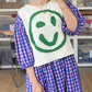 Smiley Round Neck Sweater Vest