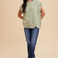 Annie Wear Distressed Raw Hem Straight Leg Cropped Jeans