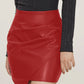 Ruched Mini Skirt with Zipper