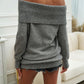 Devine Off-Shoulder Long Sleeve Sweater