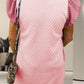 Ruffled V-Neck Cap Sleeve Mini Dress