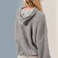 Double Take Half Zip Long Sleeve Hoodie with Kangaroo Pocket