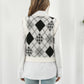 V-Neck Plaid Sweater Vest