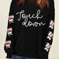 Letter Graphic Bow Long Sleeve Sweatshirt