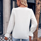 Ruffled V-Neck Flounce Sleeve Blouse