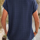 Textured Round Neck Short Sleeve Top