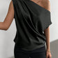 Ruched Single Shoulder Blouse
