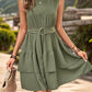 Layered Round Neck Sleeveless Mini Dress